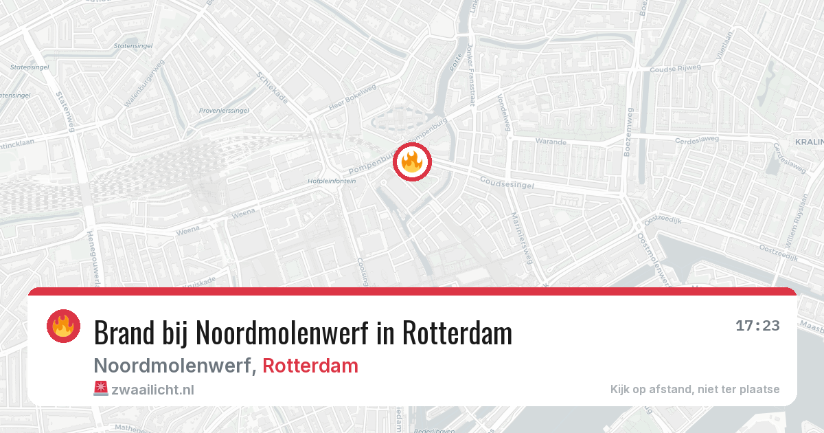 Brand bij Noordmolenwerf in Rotterdam — 5 jul 2026
