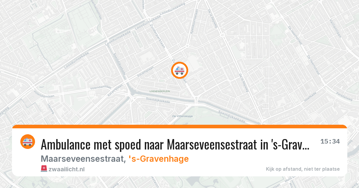 Ambulance met spoed naar Maarseveensestraat in 's-Gravenhage — 19 jul 2026