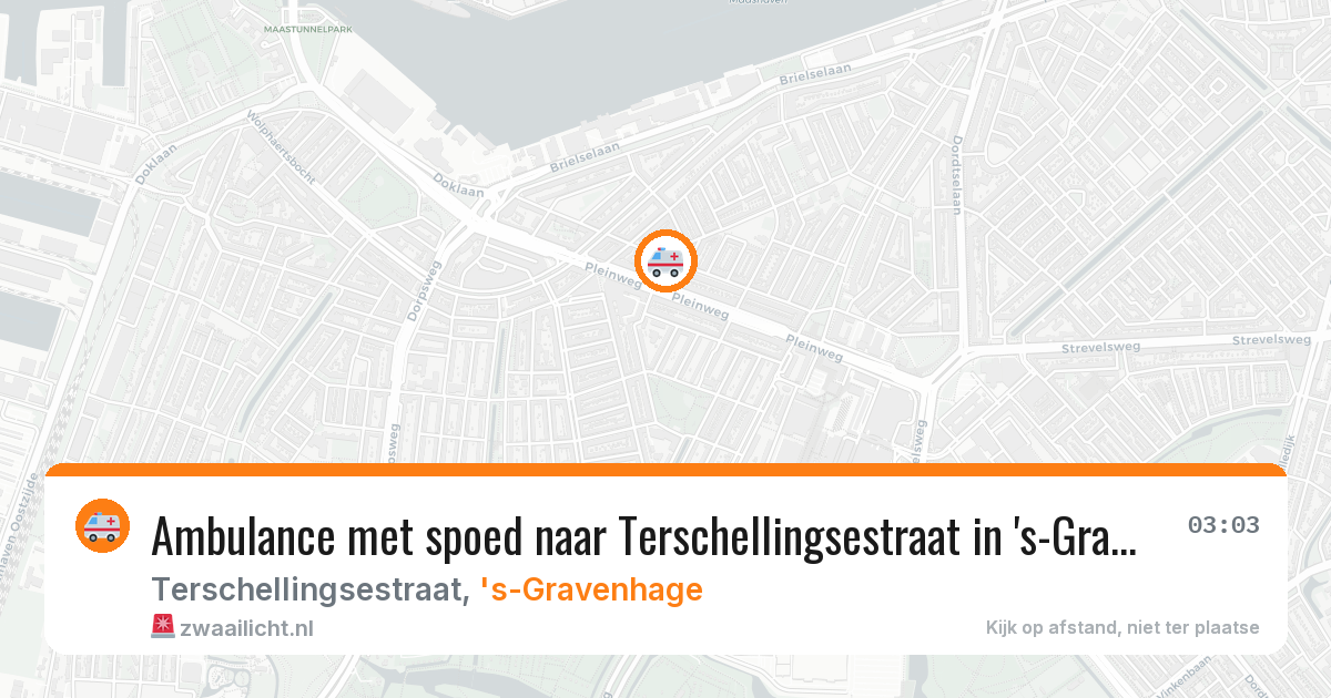 Ambulance met spoed naar Terschellingsestraat in 's-Gravenhage — 8 apr 2026
