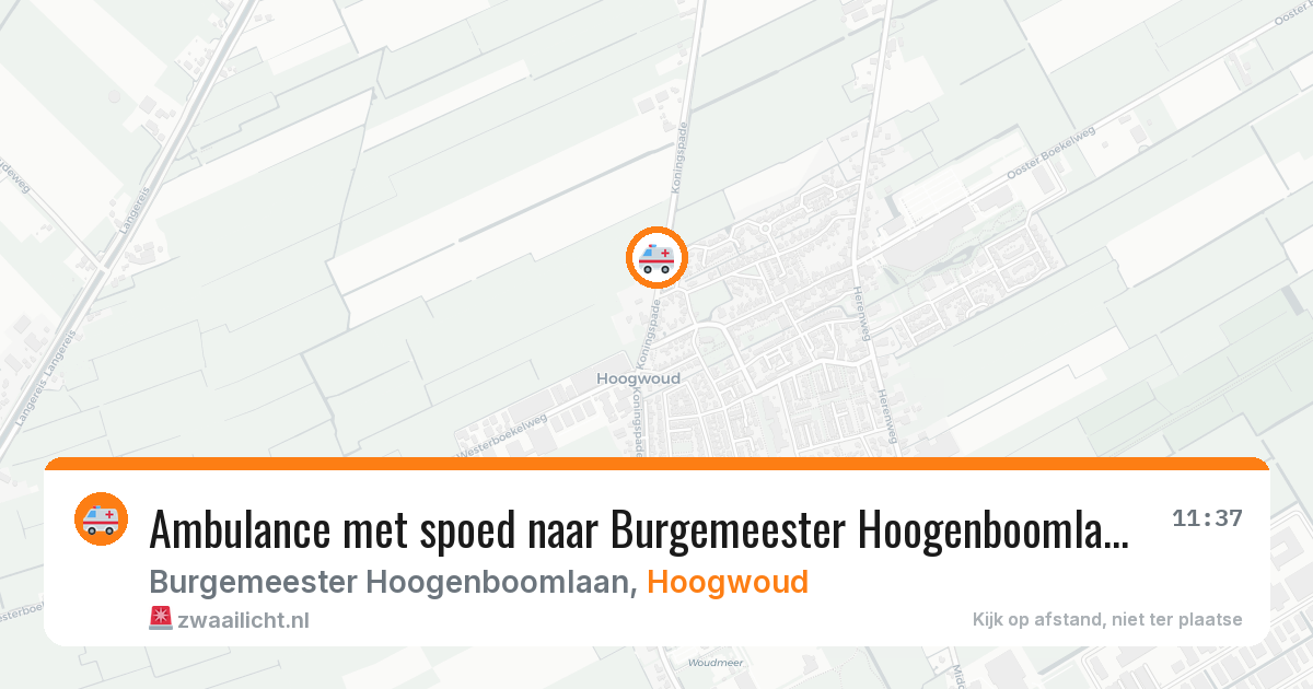 Ambulance met spoed naar Burgemeester Hoogenboomlaan in Hoogwoud — 22 jun 2026