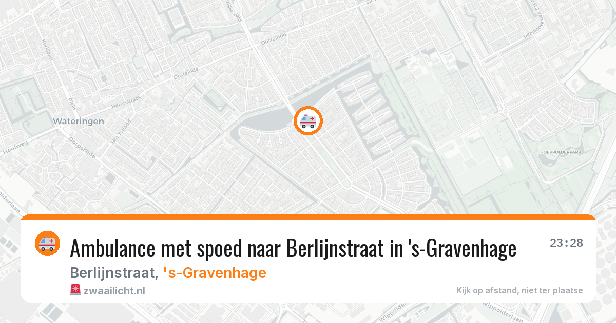 Ambulance met spoed naar Berlijnstraat in 's-Gravenhage — 3 jul 2026