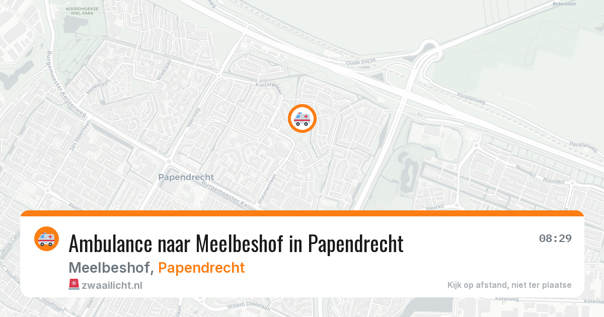 Ambulance naar Meelbeshof in Papendrecht — 18 jul 2026