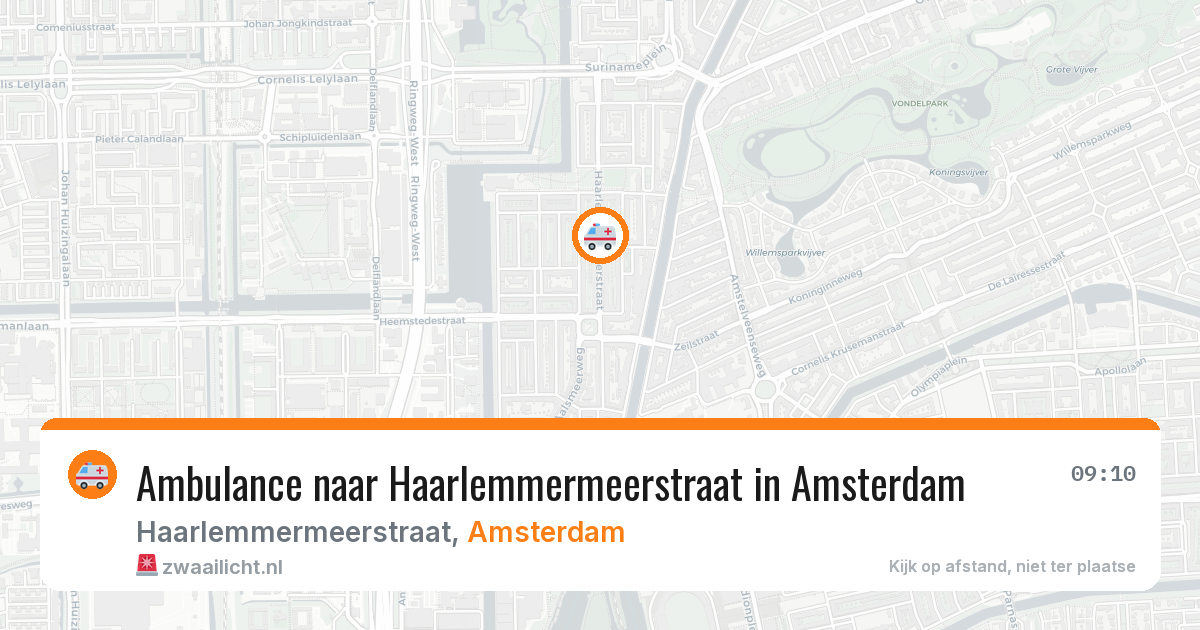 Ambulance naar Haarlemmermeerstraat in Amsterdam — 7 jun 2026