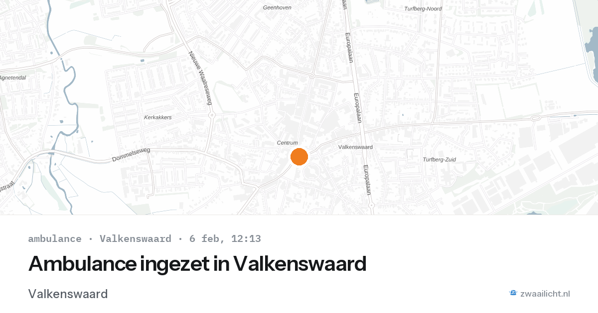Ambulance ingezet in Valkenswaard — 6 feb 2026