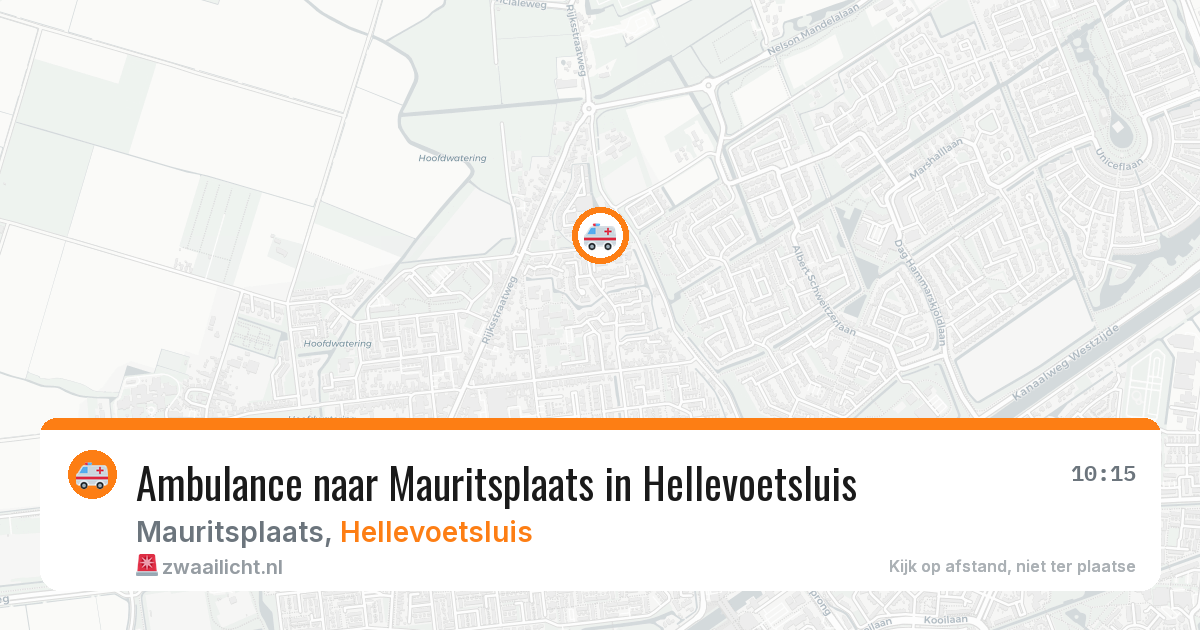 Ambulance naar Mauritsplaats in Hellevoetsluis — 4 apr 2026