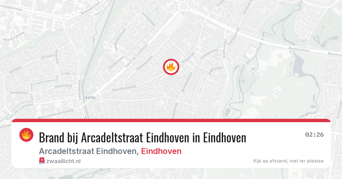 Brand bij Arcadeltstraat Eindhoven in Eindhoven — 11 jun 2026