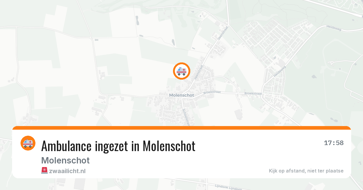 Ambulance ingezet in Molenschot — 18 mrt 2026