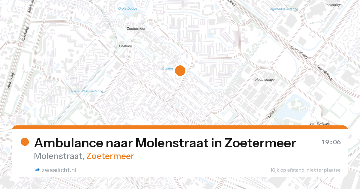 Ambulance naar Molenstraat in Zoetermeer — 28 aug 2026
