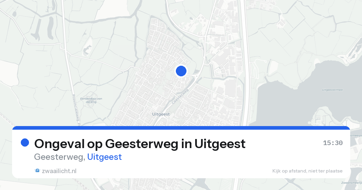 Ongeval op Geesterweg in Uitgeest — 18 aug 2026