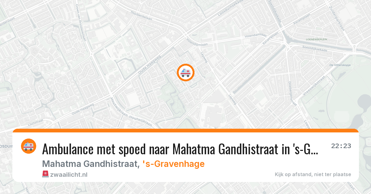 Ambulance met spoed naar Mahatma Gandhistraat in 's-Gravenhage — 29 mei 2026