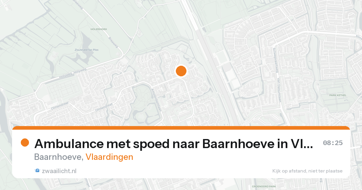 Ambulance met spoed naar Baarnhoeve in Vlaardingen — 28 mei 2026