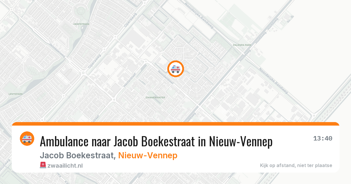 Ambulance naar Jacob Boekestraat in Nieuw-Vennep — 5 jul 2026