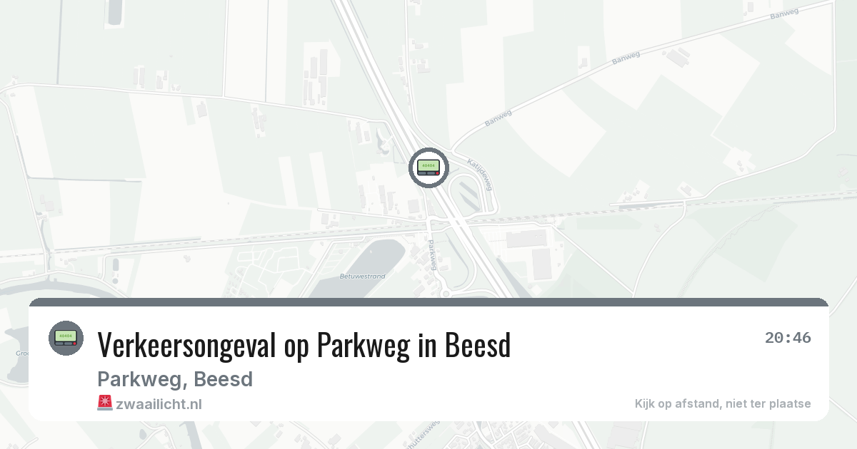 Verkeersongeval op Parkweg in Beesd — 19 jun 2026