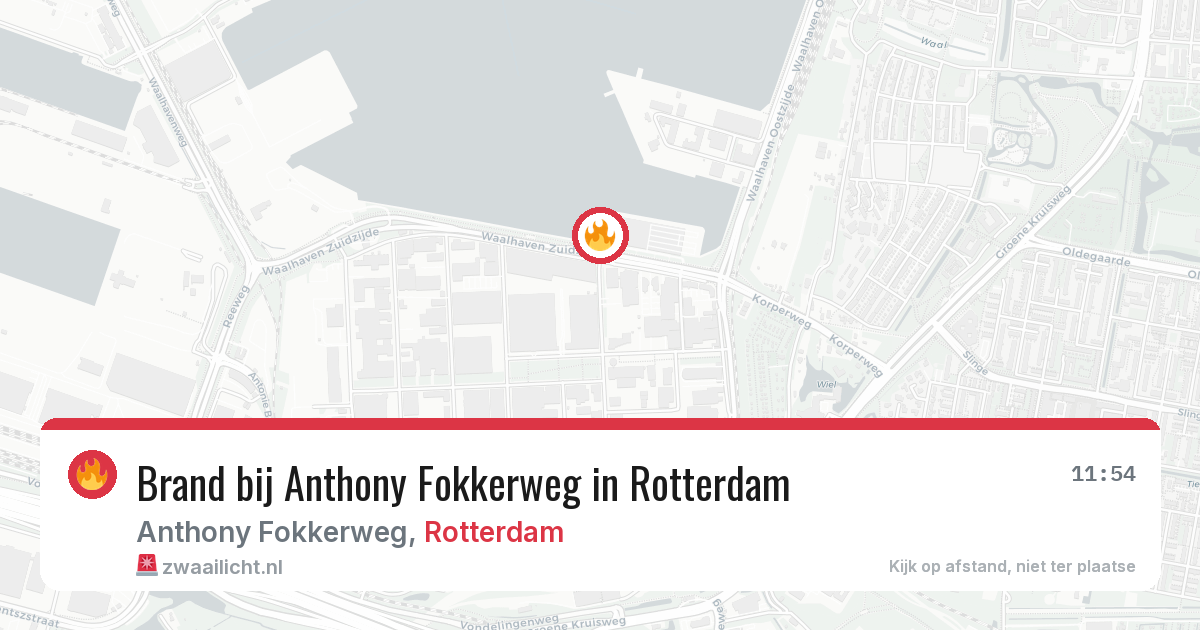 Brand bij Anthony Fokkerweg in Rotterdam — 28 jul 2026