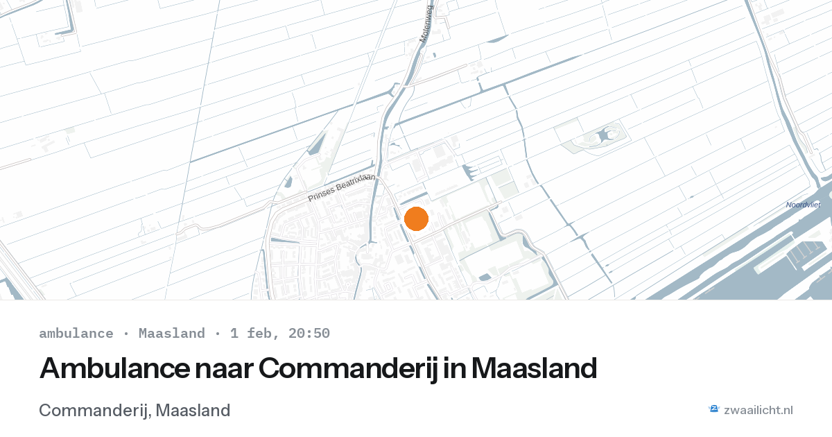 Ambulance naar Commanderij in Maasland — 1 feb 2026