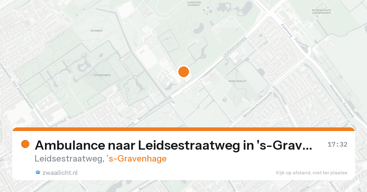 Ambulance naar Leidsestraatweg in 's-Gravenhage — 23 aug 2026