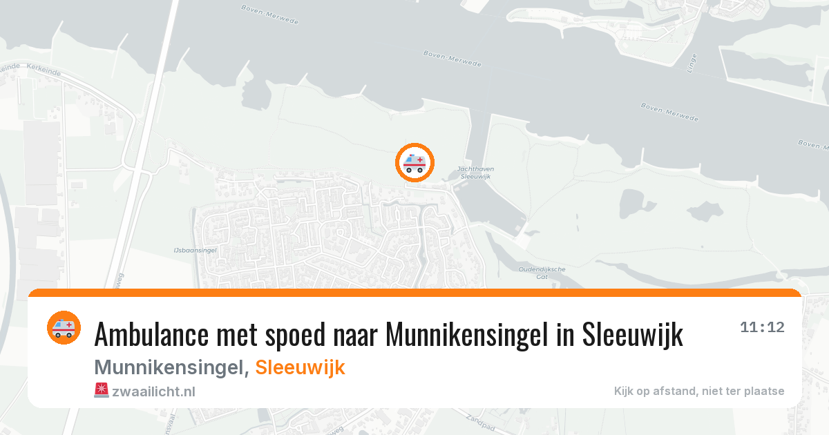 Ambulance met spoed naar Munnikensingel in Sleeuwijk — 5 aug 2026