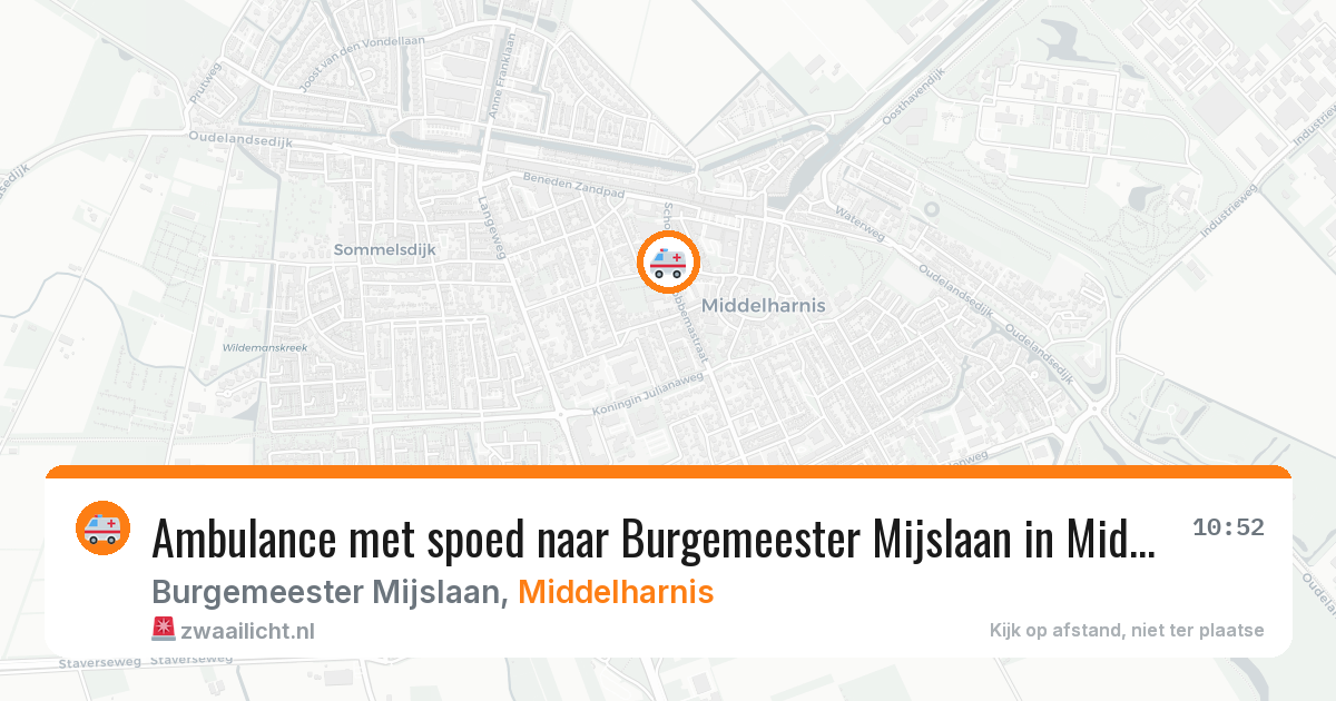 Ambulance met spoed naar Burgemeester Mijslaan in Middelharnis — 6 mei 2026