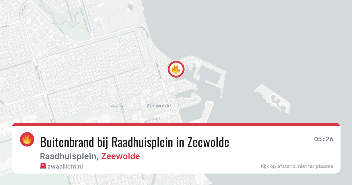 Buitenbrand bij Raadhuisplein in Zeewolde — 7 aug 2026