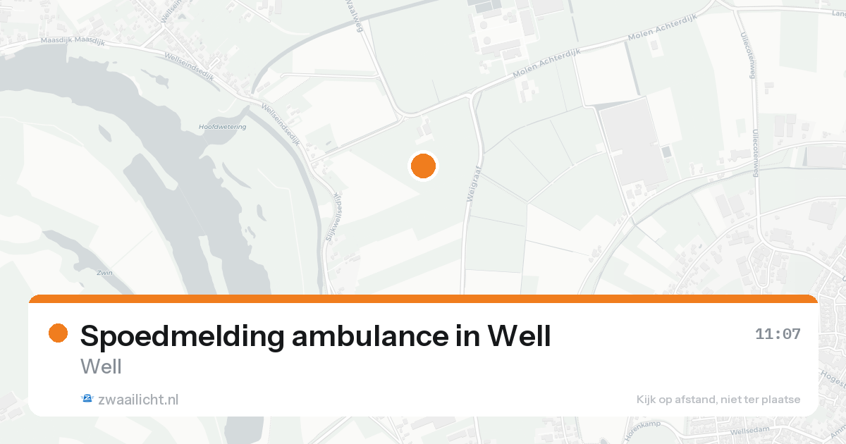 Spoedmelding ambulance in Well — 13 aug 2026