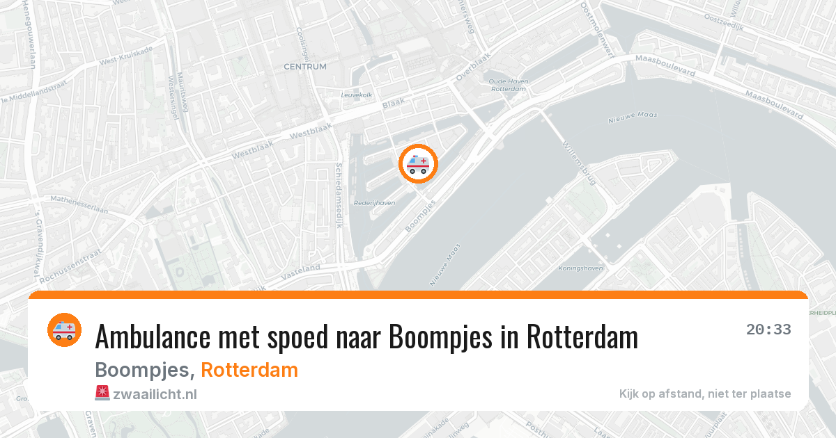 Ambulance met spoed naar Boompjes in Rotterdam — 8 mei 2026