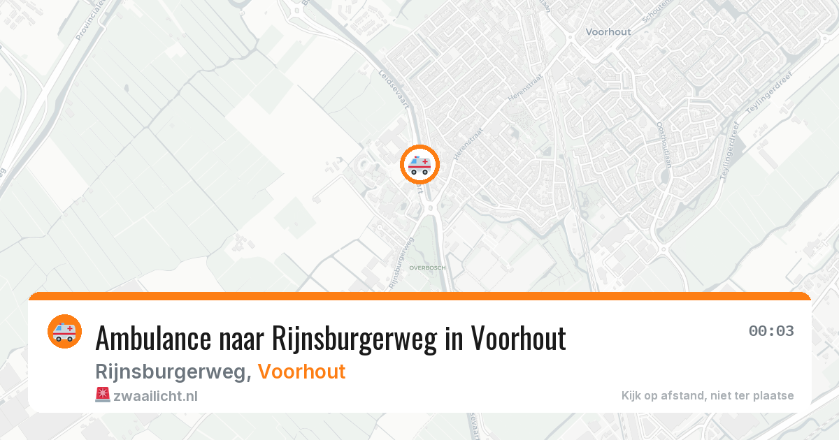 Ambulance naar Rijnsburgerweg in Voorhout — 29 jun 2026