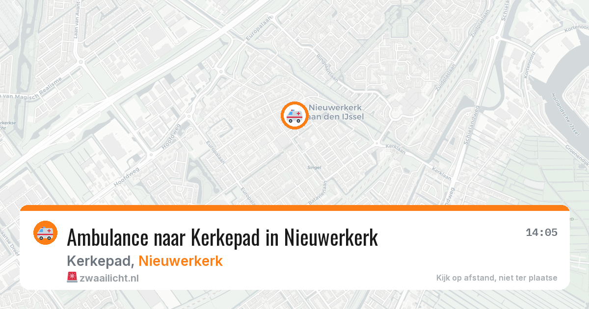 Ambulance naar Kerkepad in Nieuwerkerk — 16 jun 2026