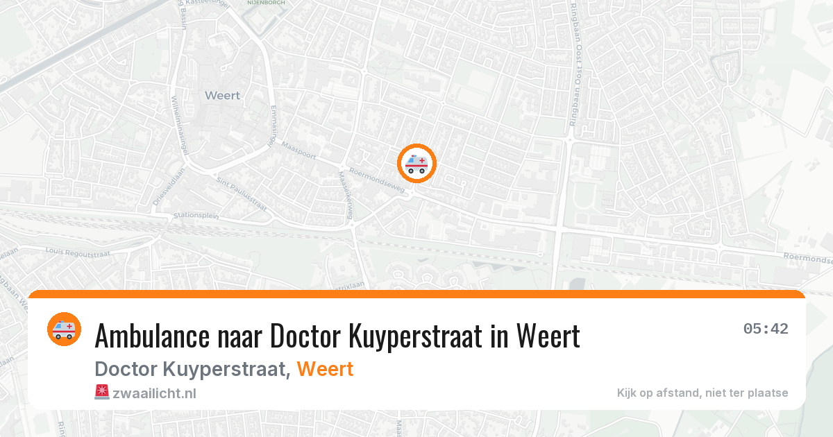Ambulance naar Doctor Kuyperstraat in Weert — 5 jul 2026