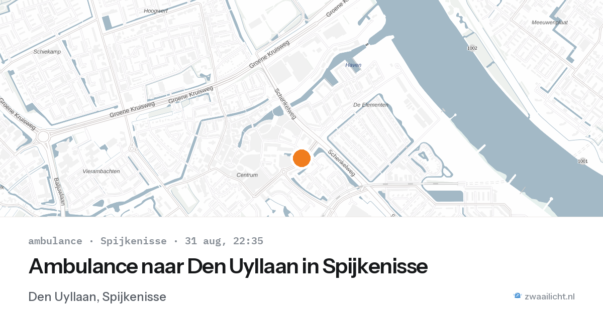 Ambulance naar Den Uyllaan in Spijkenisse — 31 aug 2026