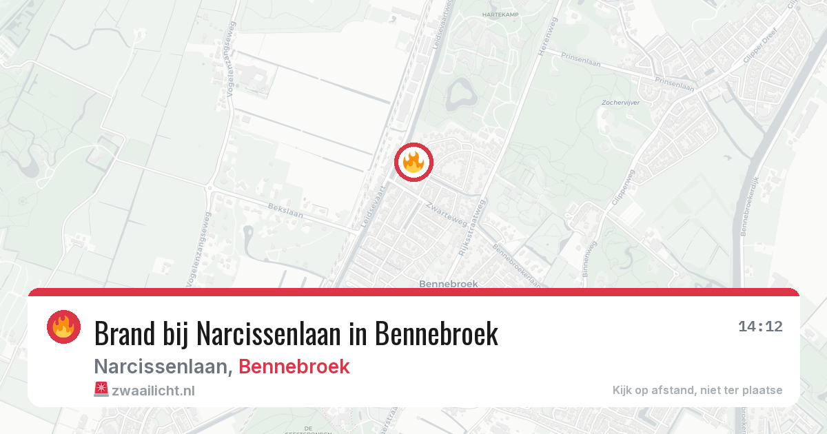 Brand bij Narcissenlaan in Bennebroek — 19 jun 2026