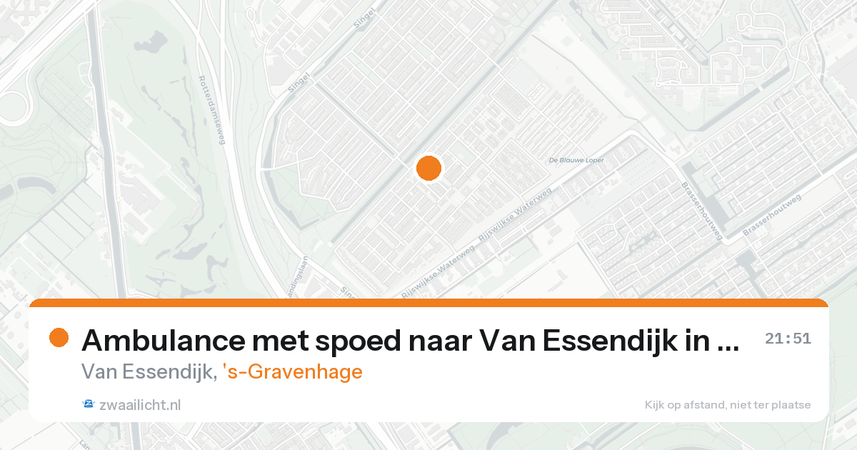 Ambulance met spoed naar Van Essendijk in 's-Gravenhage — 23 mrt 2026