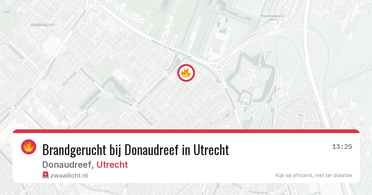 Brandgerucht bij Donaudreef in Utrecht — 2 aug 2026