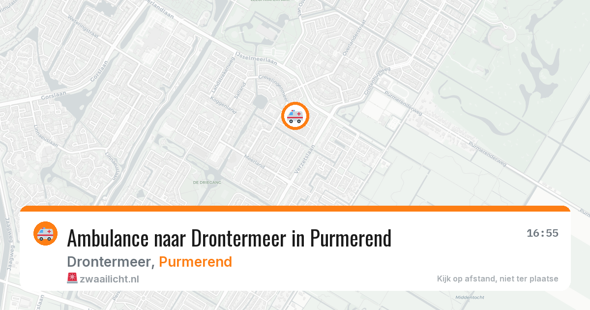 Ambulance naar Drontermeer in Purmerend — 8 jul 2026