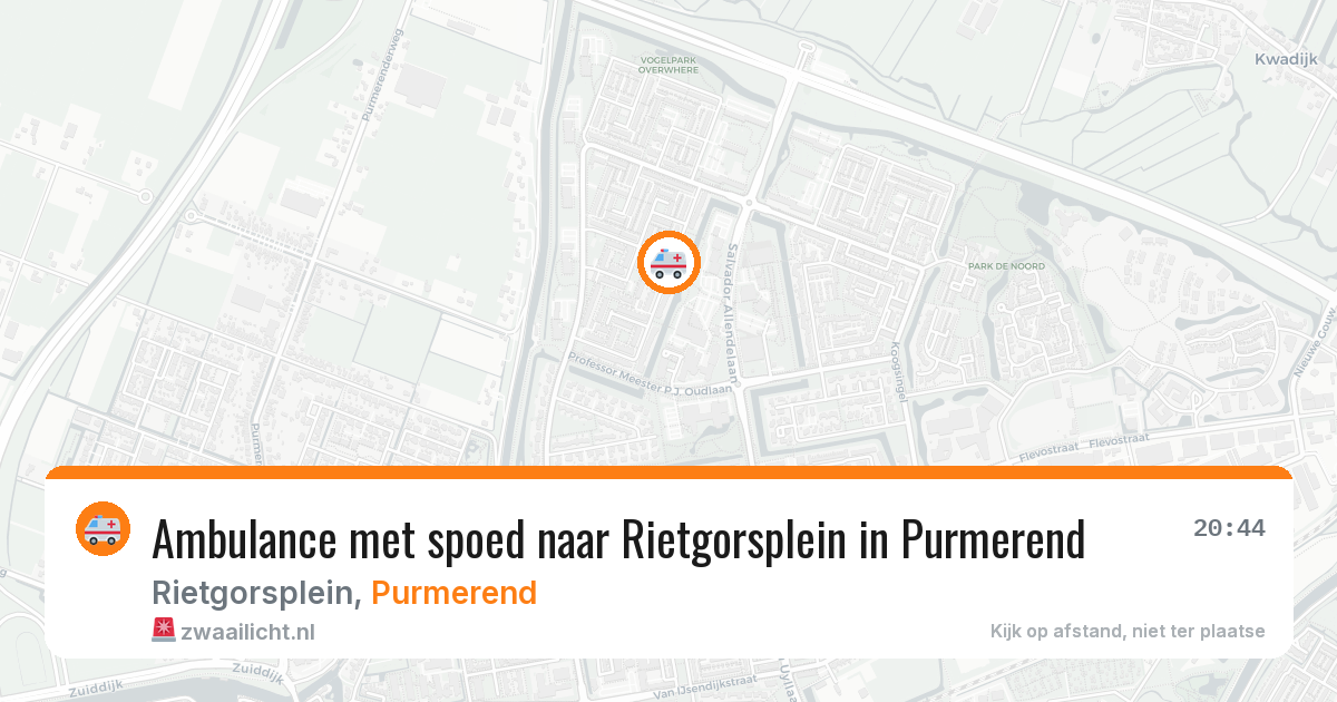 Ambulance met spoed naar Rietgorsplein in Purmerend — 12 apr 2026