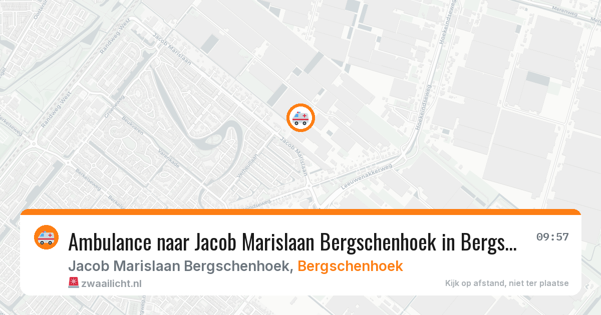 Ambulance naar Jacob Marislaan Bergschenhoek in Bergschenhoek — 22 mei 2026