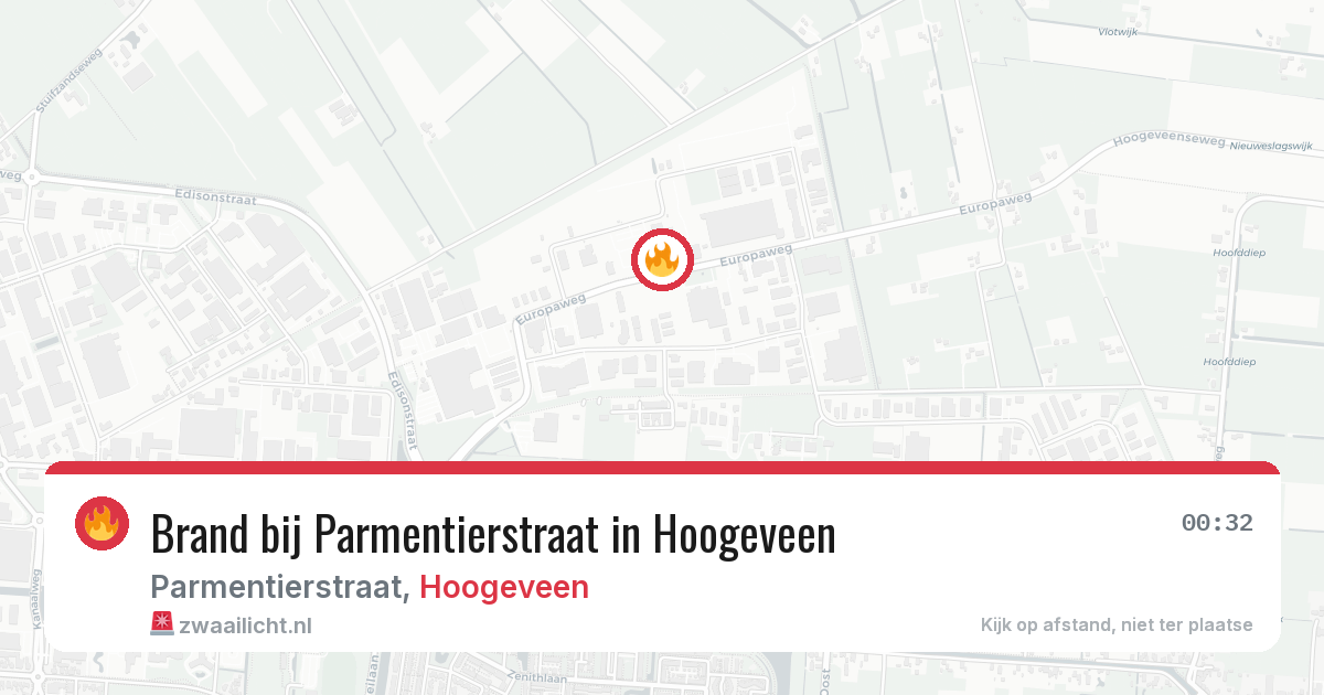 Brand bij Parmentierstraat in Hoogeveen — 28 mei 2026