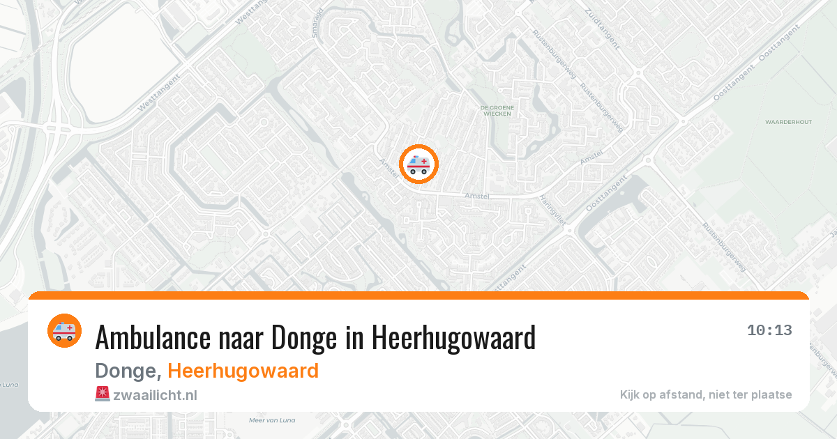 Ambulance naar Donge in Heerhugowaard — 12 aug 2026