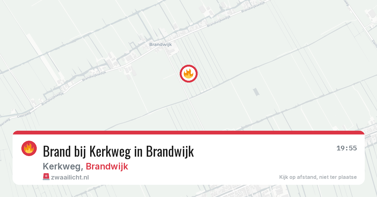 Brand bij Kerkweg in Brandwijk — 19 feb 2026