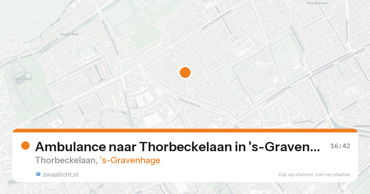 Ambulance naar Thorbeckelaan in 's-Gravenhage — 24 aug 2026