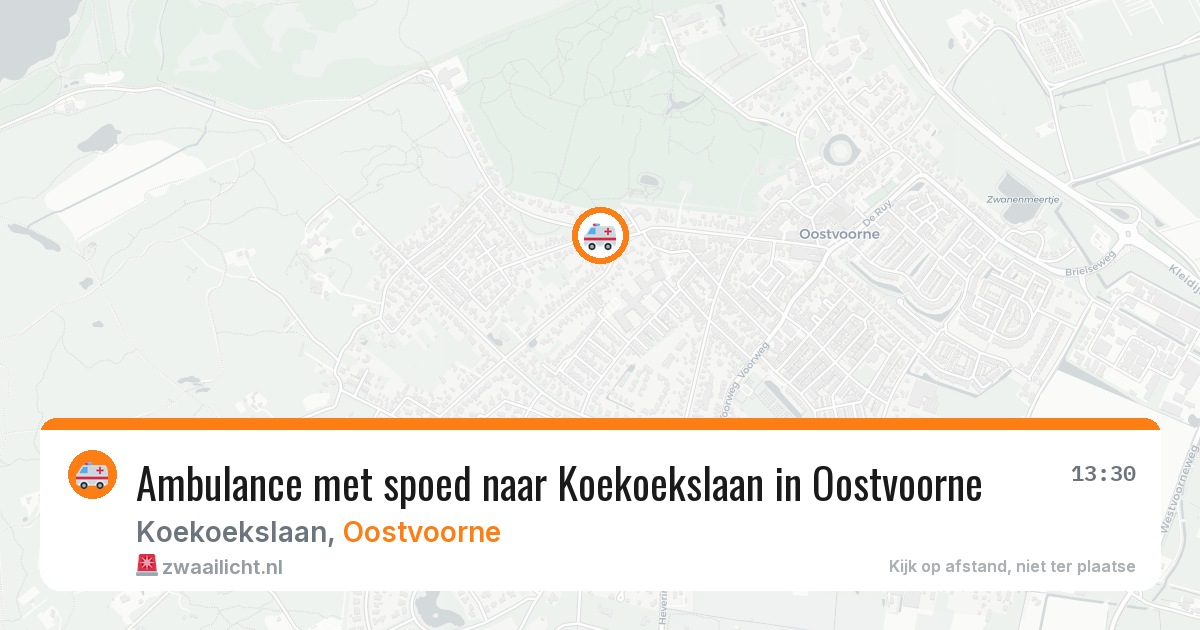 Ambulance met spoed naar Koekoekslaan in Oostvoorne — 27 jul 2026