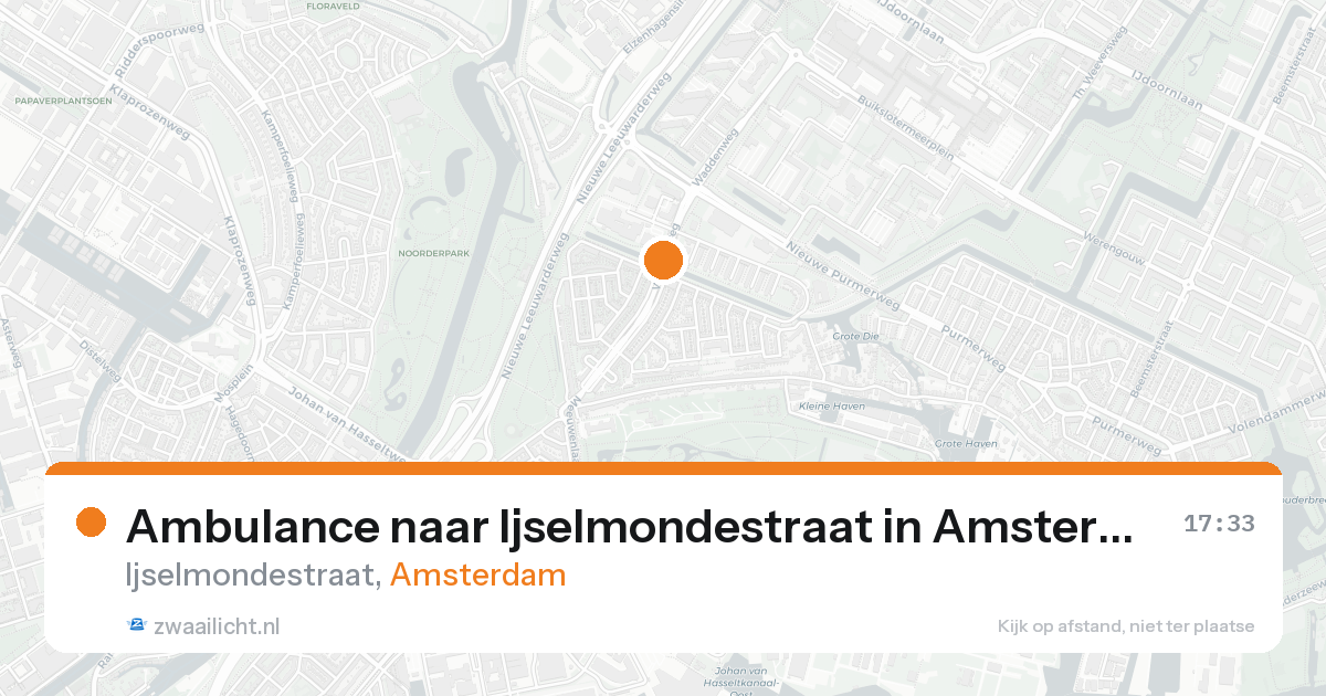 Ambulance naar Ijselmondestraat in Amsterdam — 17 aug 2026
