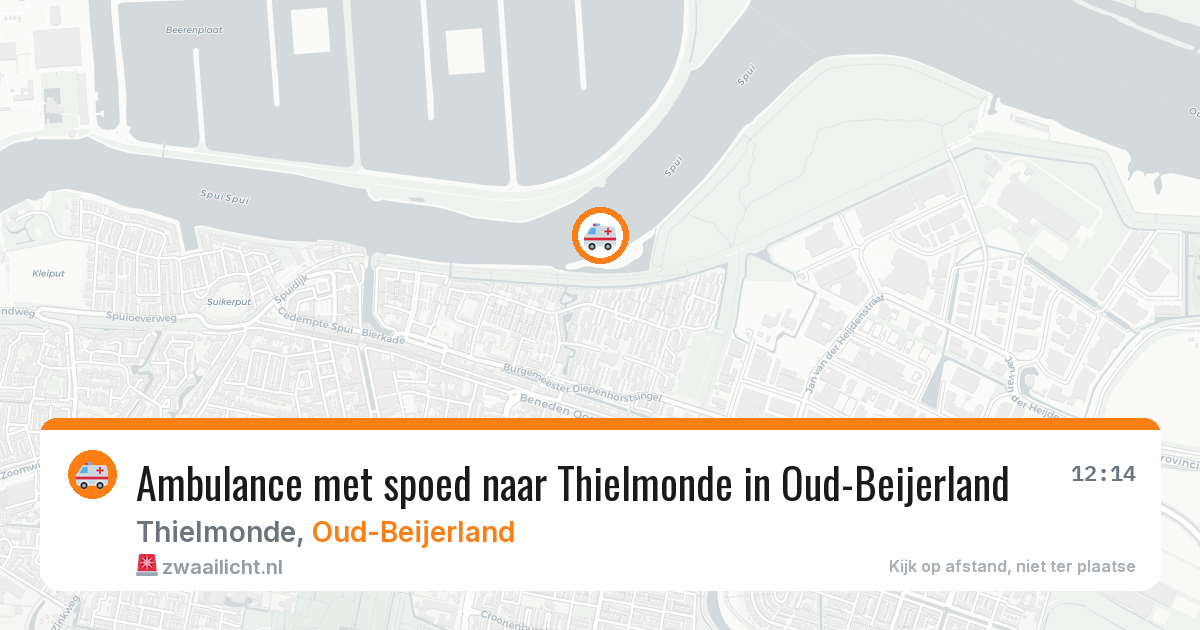 Ambulance met spoed naar Thielmonde in Oud-Beijerland — 22 mei 2026