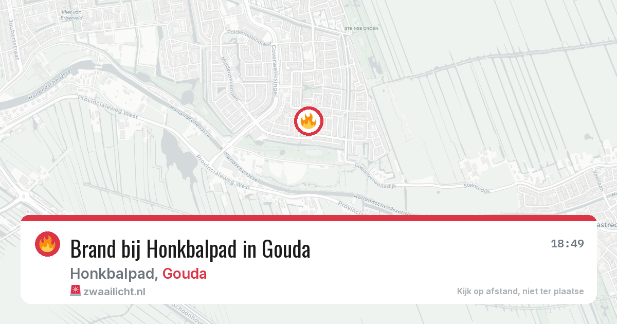 Brand bij Honkbalpad in Gouda — 24 jun 2026