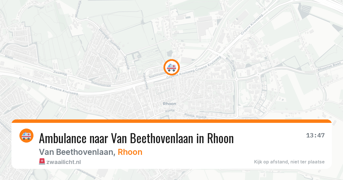 Ambulance naar Van Beethovenlaan in Rhoon — 3 jul 2026
