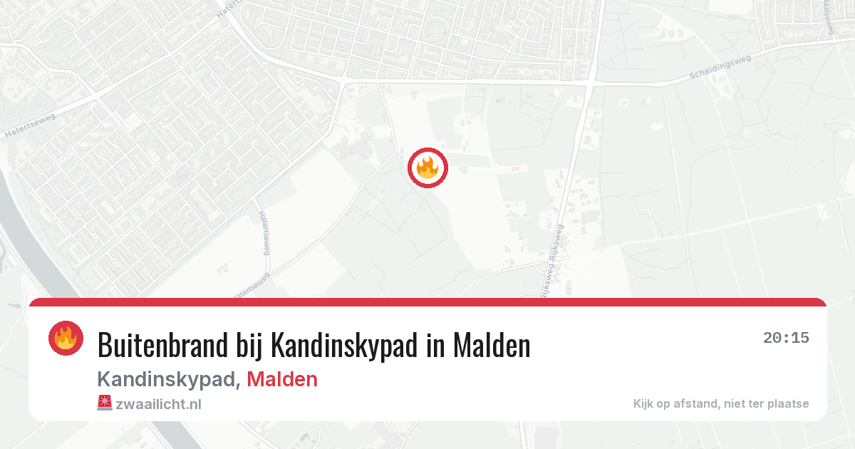 Buitenbrand bij Kandinskypad in Malden — 28 apr 2026