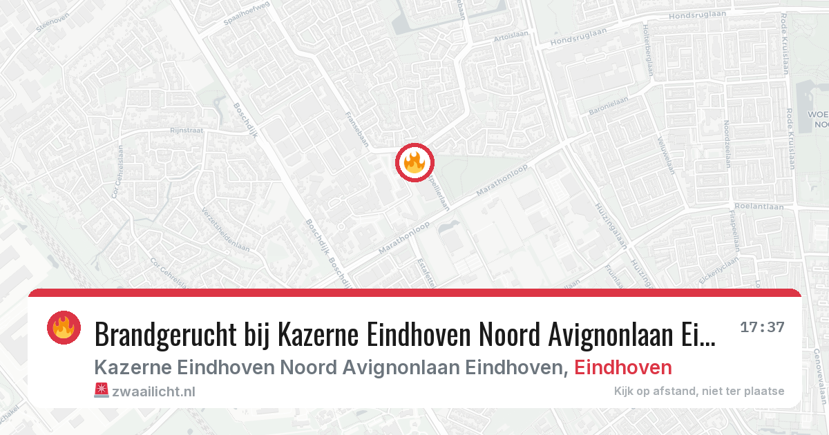 Brandgerucht bij Kazerne Eindhoven Noord Avignonlaan Eindhoven in Eindhoven — 26 jun 2026