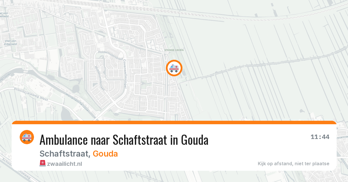 Ambulance naar Schaftstraat in Gouda — 18 mrt 2026
