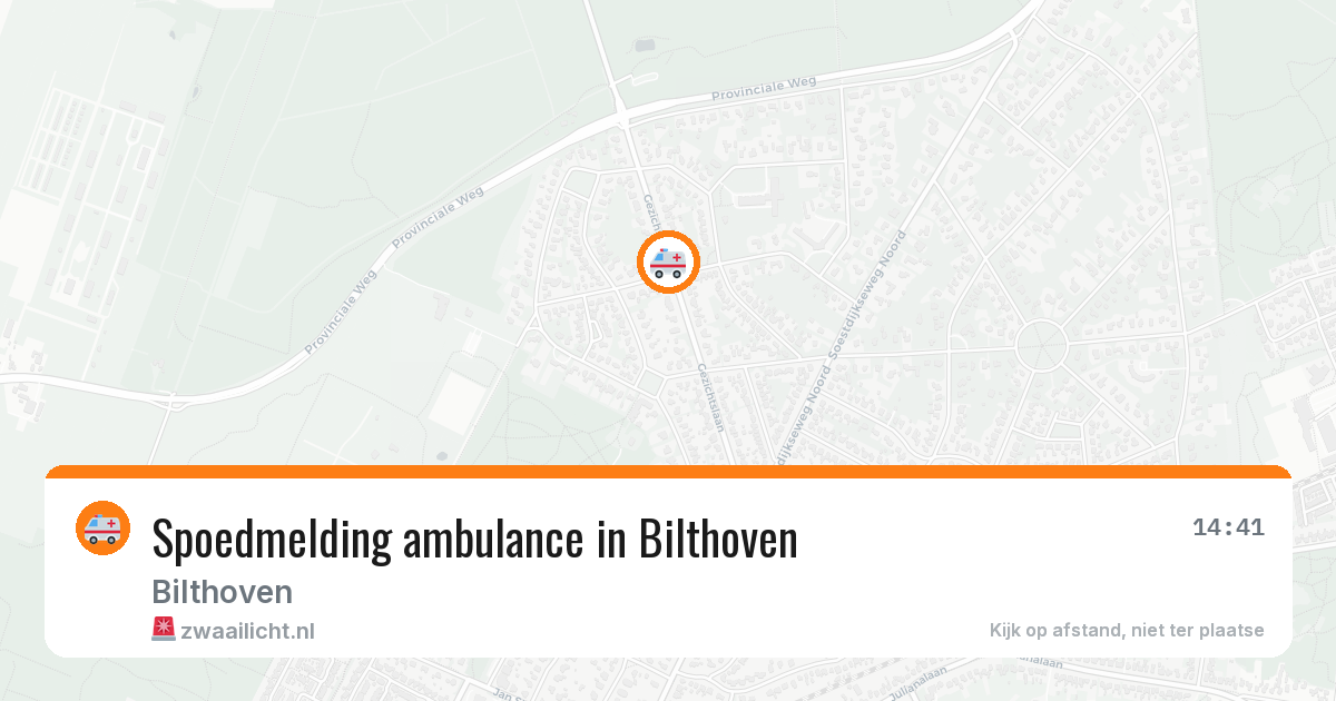 Spoedmelding ambulance in Bilthoven — 10 aug 2026