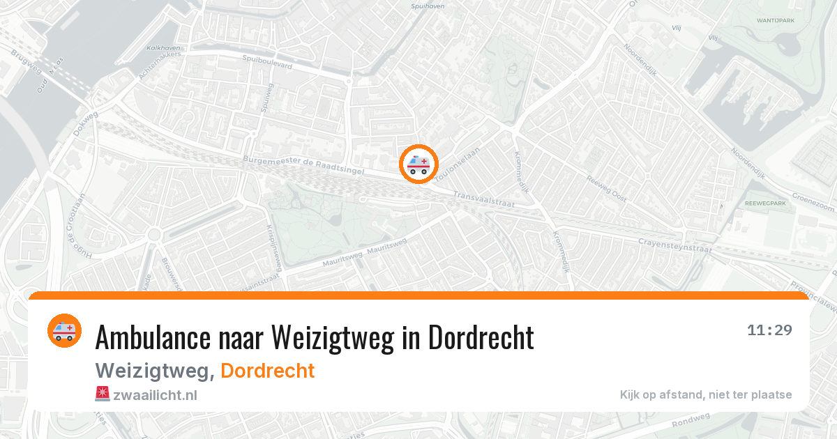 Ambulance naar Weizigtweg in Dordrecht — 27 jun 2026