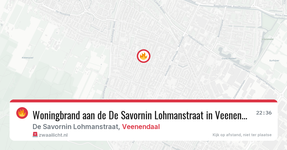Woningbrand aan de De Savornin Lohmanstraat in Veenendaal — 11 mrt 2026
